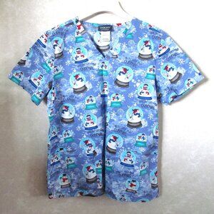 Scrub top winter theme